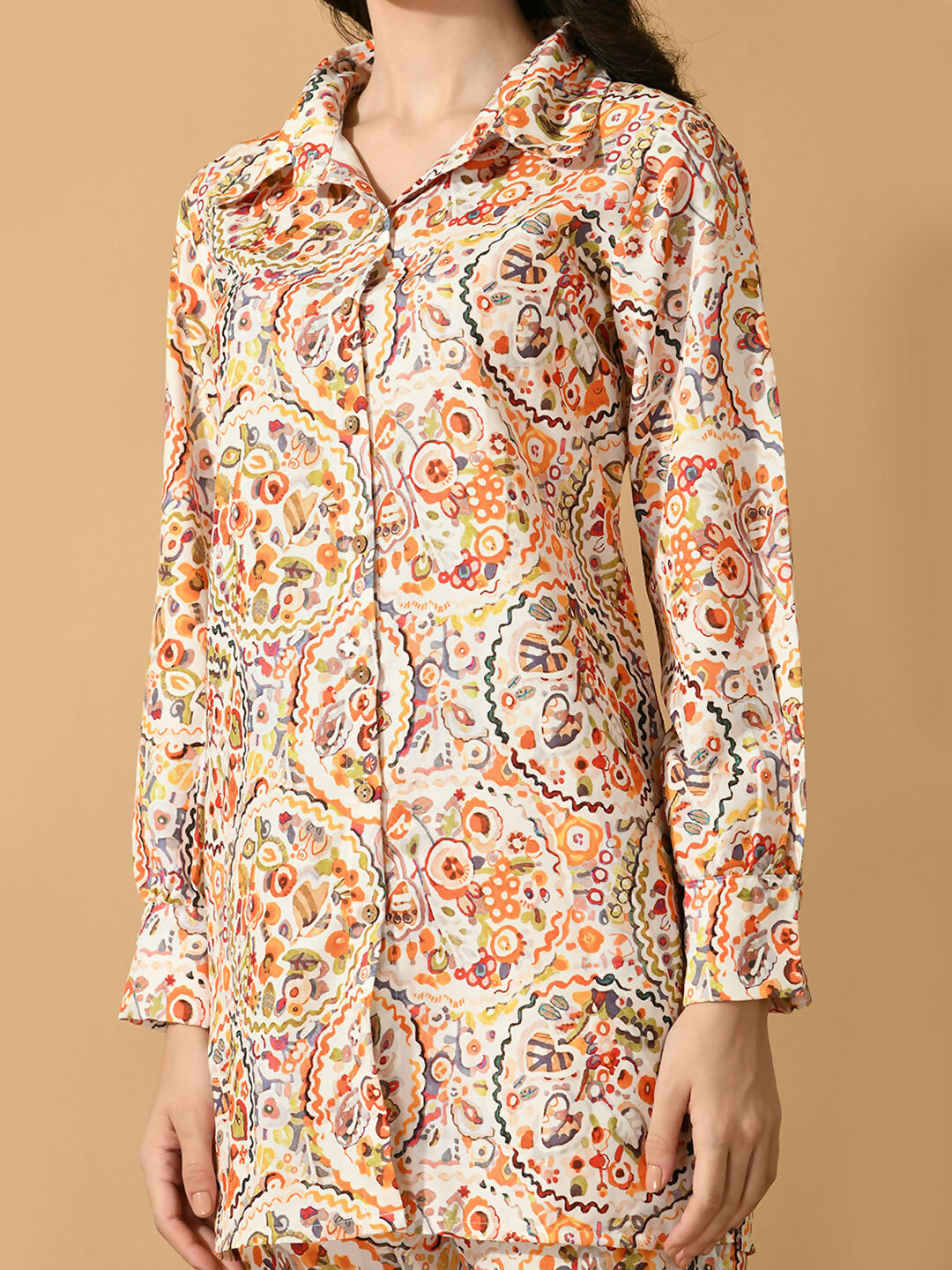Myshka Women's Multi Printed Shirt With Trousers - Swadesiicart