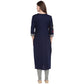 NOZ2TOZ Women's Blue & Grey Kurta- (1pc set) - Swadesiicart