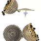 Mominos Fashion Joharkamal Gold-Polished Meenakari Jhumkas For Women & Girls (Black) - Swadesiicart