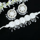 Mominos Fashion Johar Kamal Handicraft Off White/Golden Pearls Necklace with Earrings For Women - Mominos Fashion
