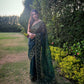 Vamsee Aaisa Green Organza Saree - Swadesiicart