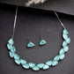 NVR Women's Green Artificial Stones Studded Handcrafted Jewellery Set - Swadesiicart