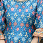 Wedding Designer Blue Soft Dola Silk Anarkali suit with Dupatta - Samanta - Swadesiicart