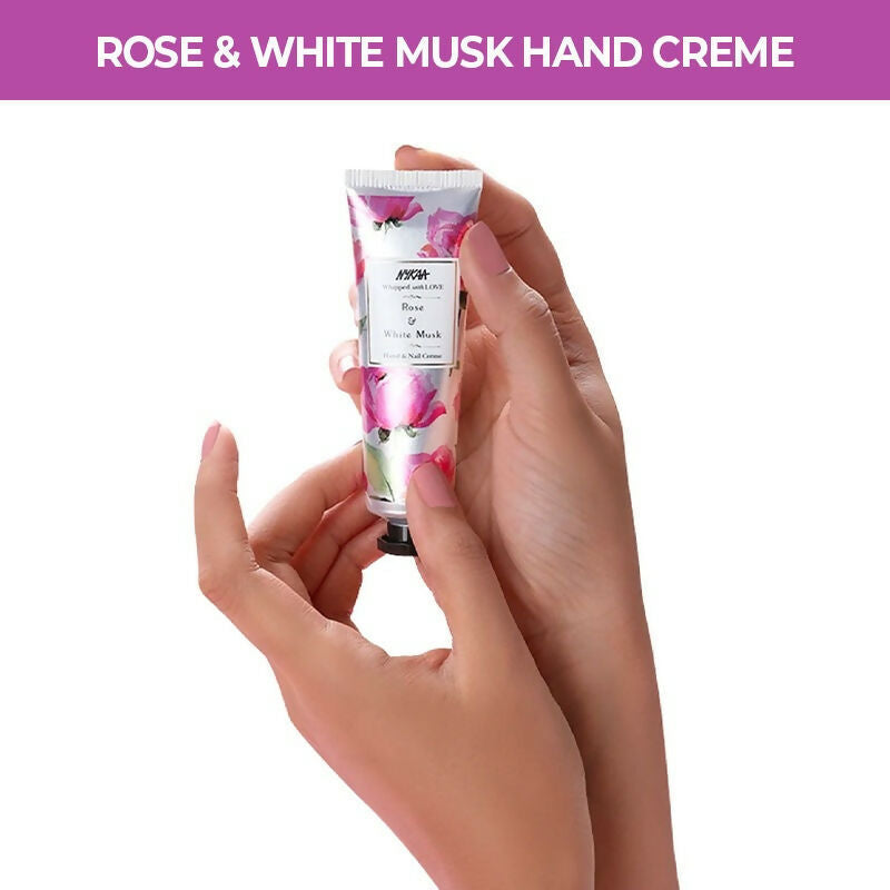 Nykaa Rose & White Musk Hand & Nail Creme - Swadesiicart