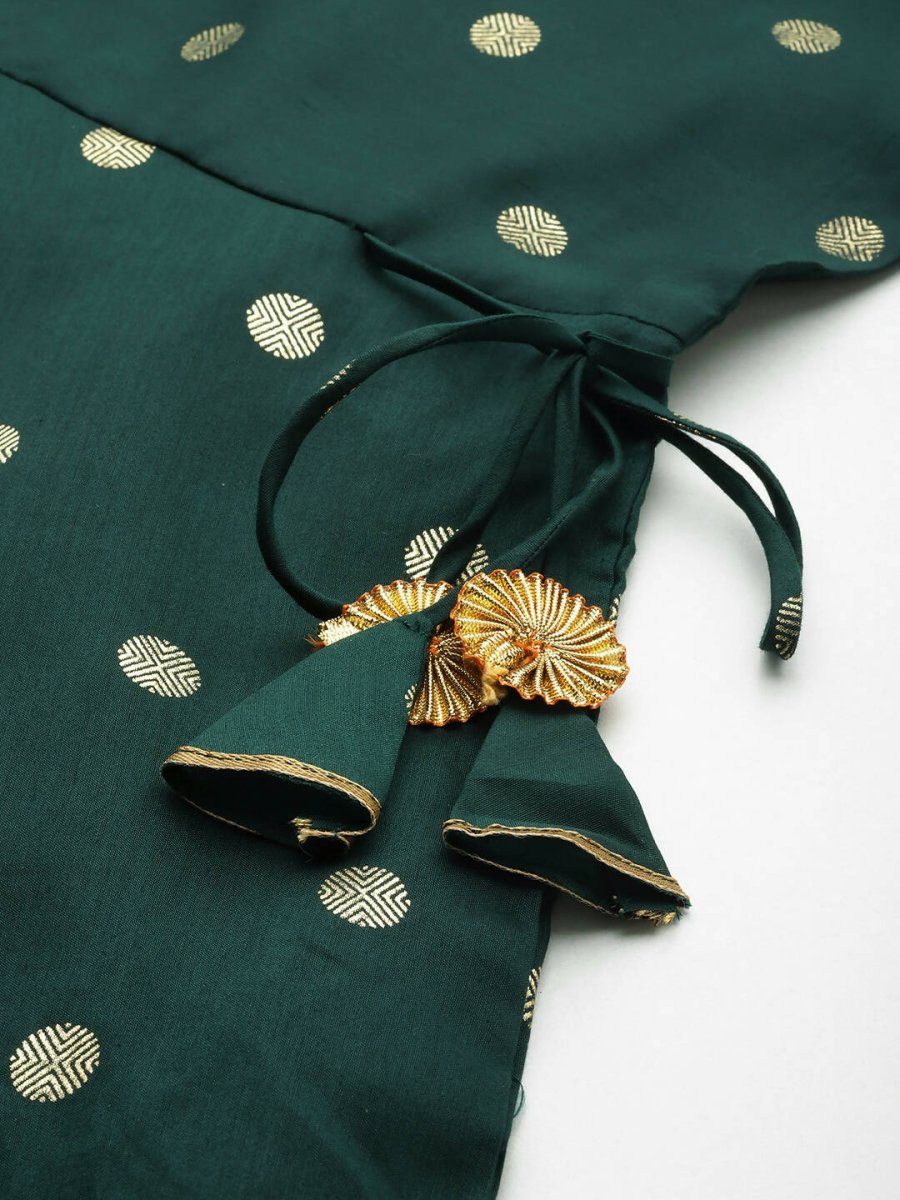 Ahalyaa Women's Traditional wear Ethnic Dress - Green | Swadesiicart