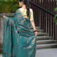 Beatitude Green Cotton Floral Jamdani Saree