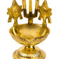 Spillbox Gold-Toned Brass Namah Kuber Diya Pooja Essential | Swadesiicart