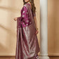 Shree Shyam Fashion Purple Silk Blend Saree