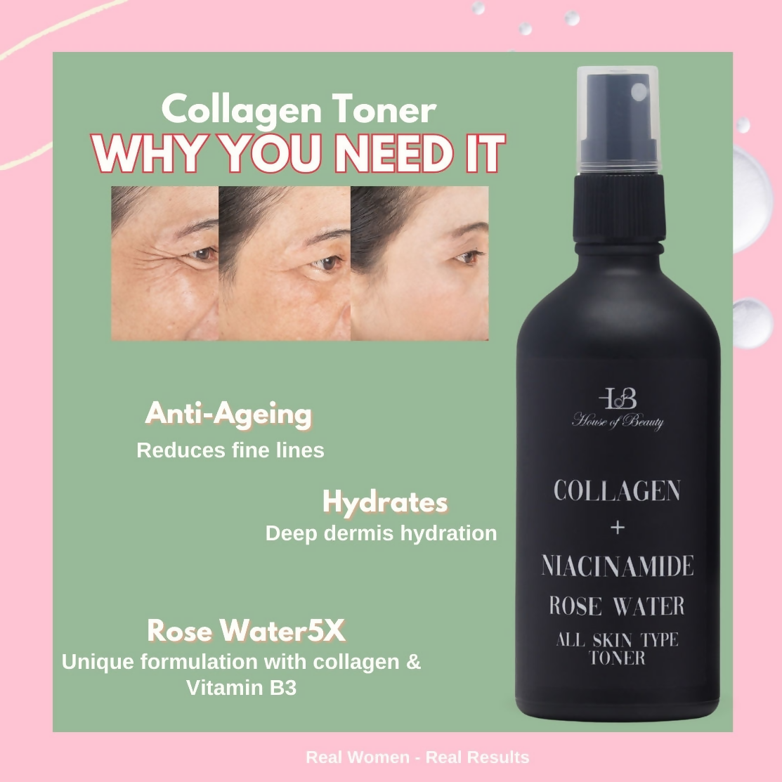 House of Beauty Mature Skin Collagen Toner - Swadesiicart