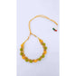 Green and Gold Silk Threaded Necklace Set with Earrings and Maang Tika - Swadesiicart