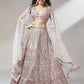 House of Panchhi Rose Gold Net Mirror & Sequinse embroidery Lehenga choli & Dupatta | Swadesiicart