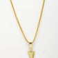 NVR Men's Gold-Polished Arrow-Shaped Pendant With Chain - Swadesiicart
