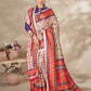 Aayaa Designer Winter Collection Printed Saree With Shawl - Multi Color