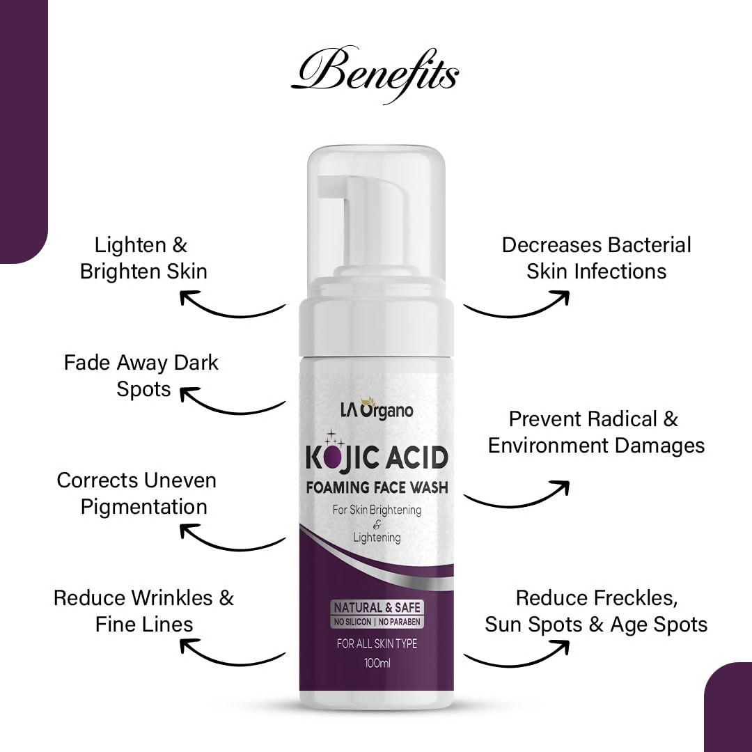 LA Organo Kojic Foaming Face Wash | Swadesiicart