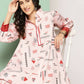 Ahalyaa Women's Traditional Wear Co-ods - Peach | Swadesiicart