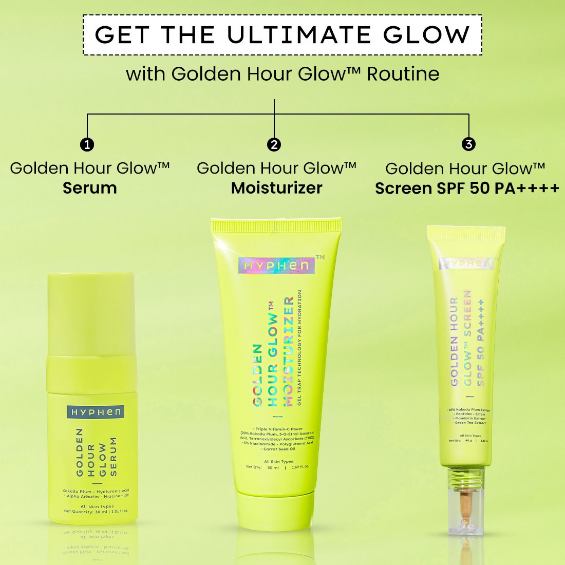 Hyphen Golden Hour Glow Sunscreen SPF 50 PA++++ | Swadesiicart