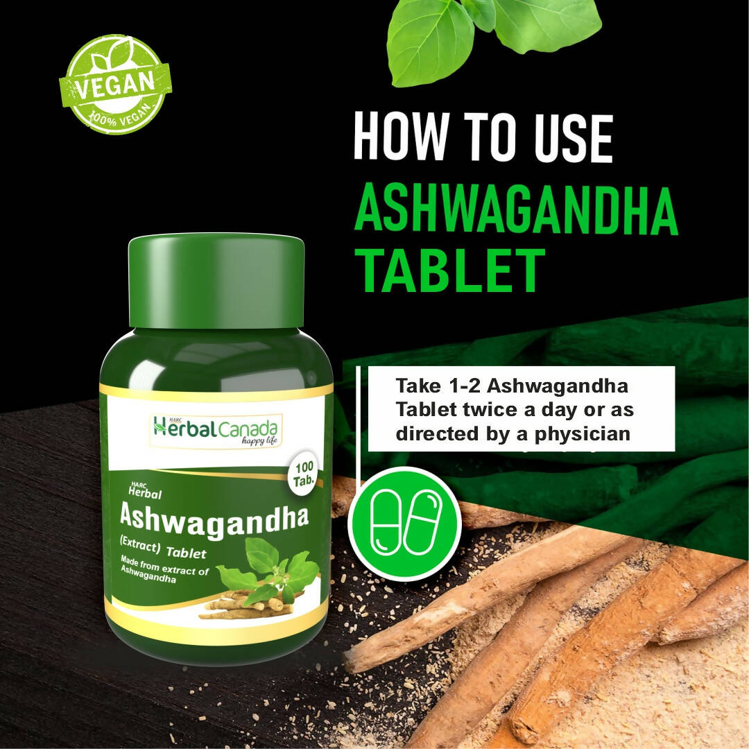 Herbal Canada Ashwagandha Extract Tablets - Swadesiicart