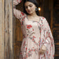 Aayaa Designer Printed Georgette Full Flare Gown With Dupatta - Multi Color