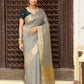 Shree Shyam Fashion Grey Cotton Saree