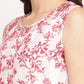Ahalyaa Women's Pink Rayon Digital Floral Print Kurta Sharara Set with Dupatta | Swadesiicart
