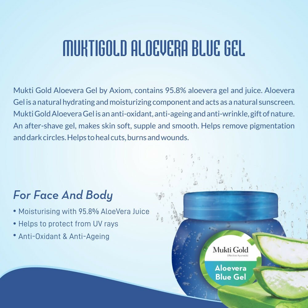 Axiom Mukti Gold Aloevera Blue Gel - Swadesiicart