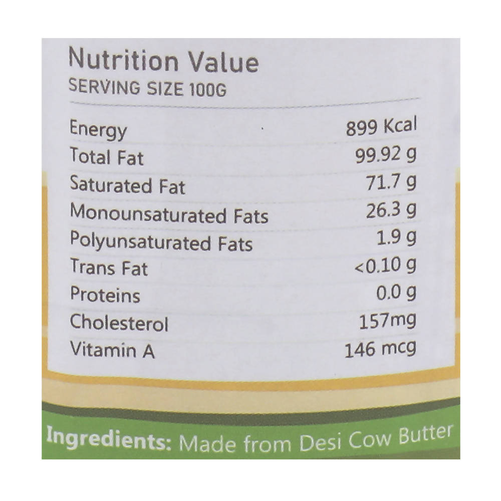 Wellbe Desi Cow Ghee | Indian Hallikar Cow Ghee | Pure A2 Ghee | Natural & Healthy | Better Choice - Better Life | Swadesiicart