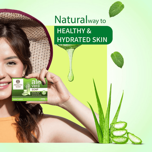 Ayouthveda Aloe Vera Bathing Soap - Swadesiicart