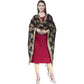 A R Silk Women's Zari Embroidery Vanarsi Silk Black Dupattas and Chunnis