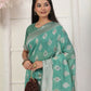 Shree Shyam Fashion Linen Cotton Rama Green Saree
