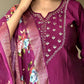 The52 Wine Women's Gorgeous Embroidered Rayon Fabric Straight Kurta Pant with Dupatta Set - Swadesiicart
