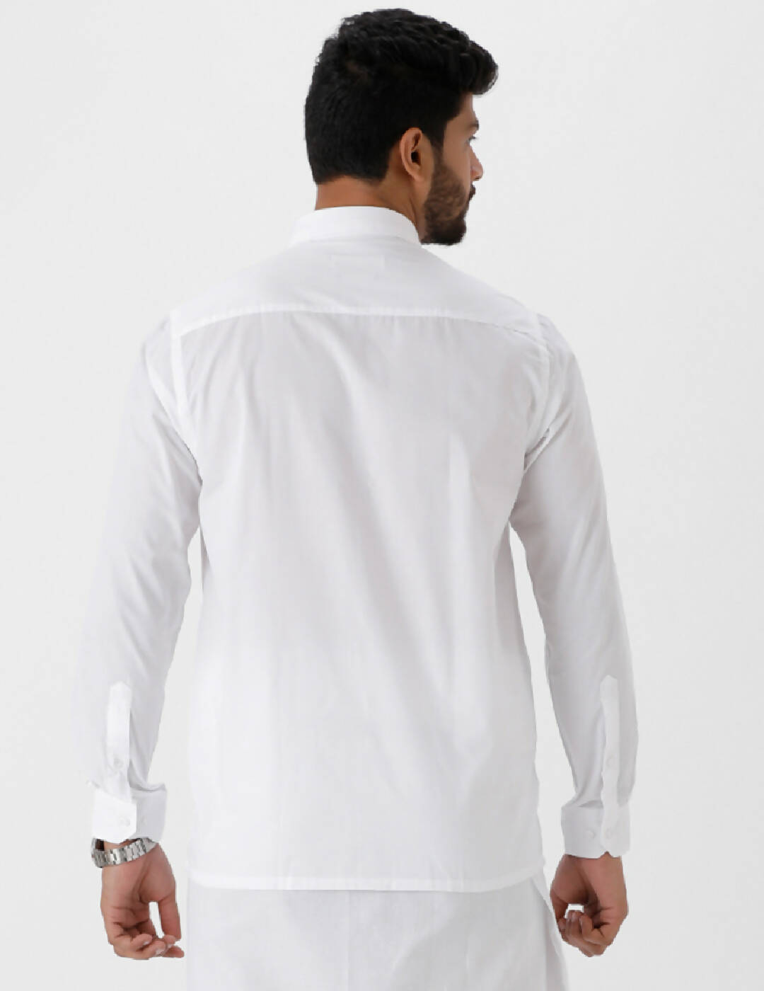 Ramraj Cotton Mens Luxury Cotton Full Sleeve White Shirt | Swadesiicart