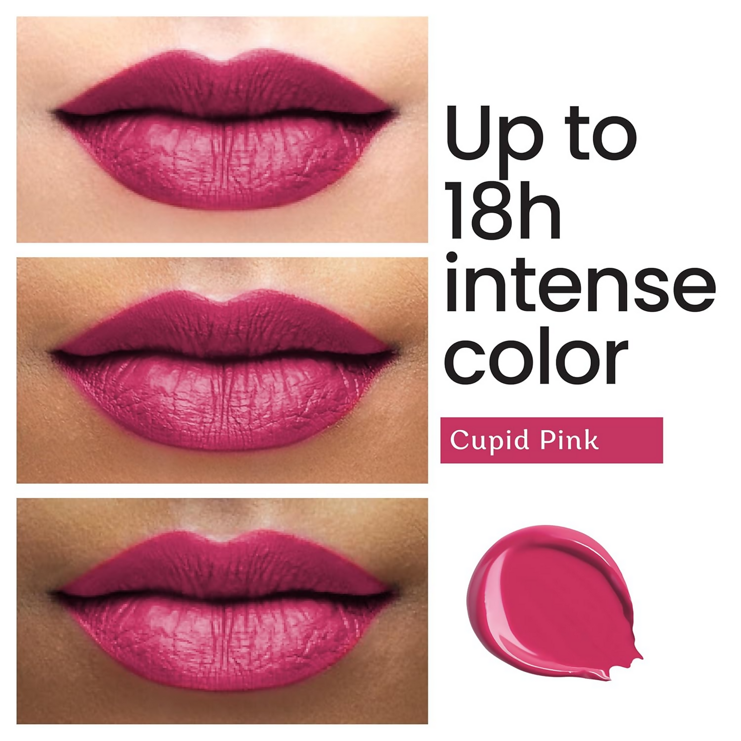 Color Cupid Matte Intense Color 18-Hour Stay Liquid Lipstick - Cupid Pink - Swadesiicart