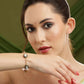Antique Finish Kundan bangle - Ruby Raang | Swadesiicart