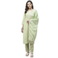 Anubhutee Women's Cotton Regular Bandhani Print Mirror Work Green Kurta Set | Swadesiicart