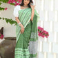 Beatitude Green Cotton Tanchori Handloom Saree