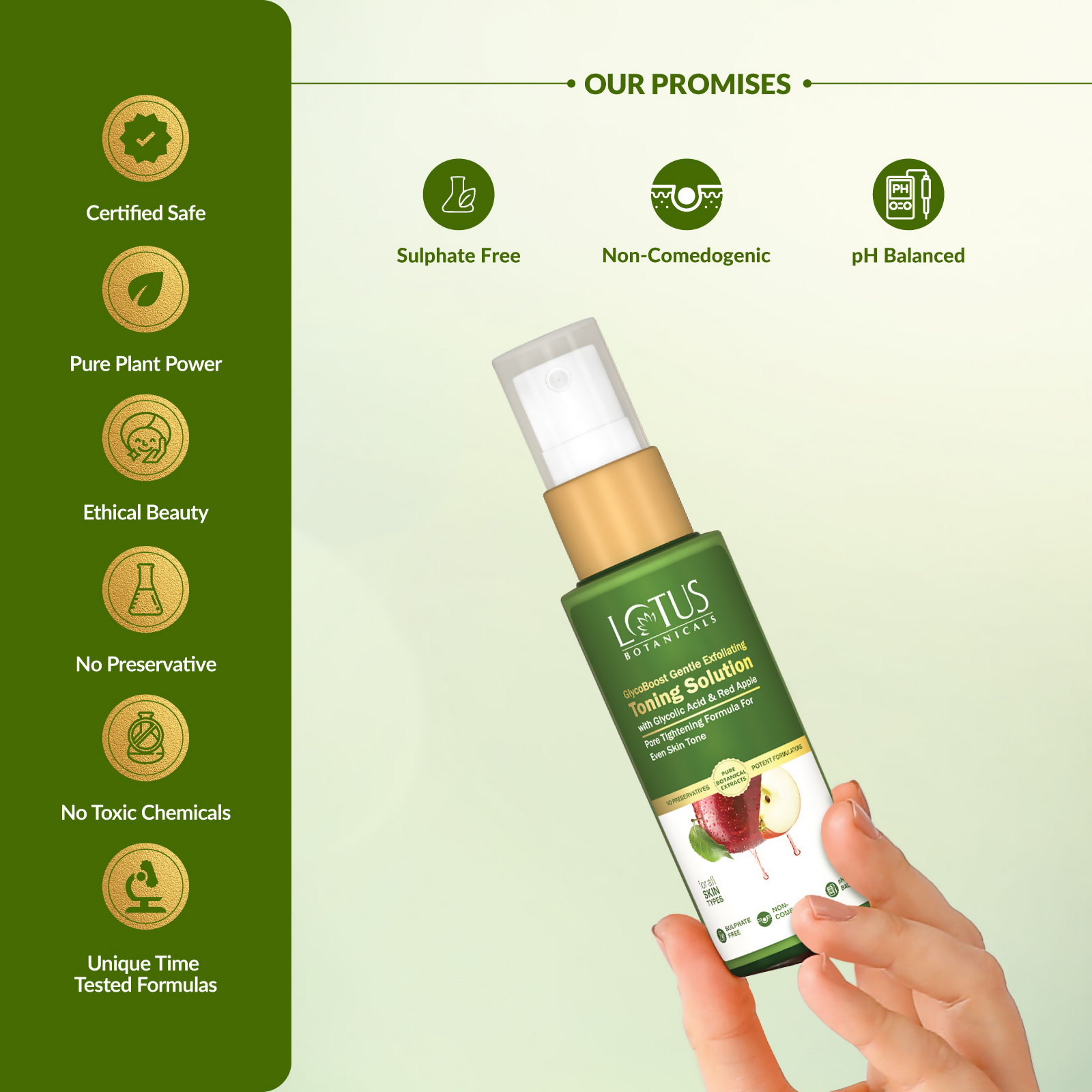 Lotus Botanicals GlycoBoost Gentle Exfoliating Toning Solution | Swadesiicart