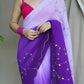 Vamsee Antara Purple Georgette Saree - Swadesiicart