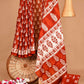 Exclusive Collection Red Beautiful Mulmul Cotton Saree - Swadesiicart