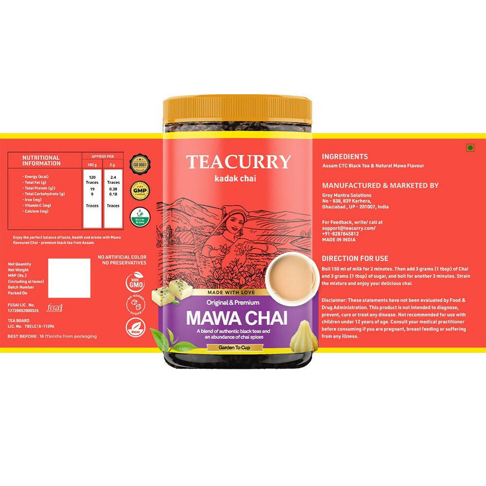 Teacurry Mawa Chai Powder - Swadesiicart