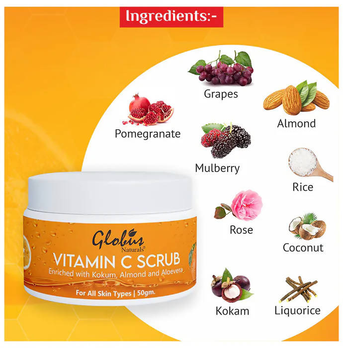 Globus Naturals Vitamin C Body Scrub - Swadesiicart
