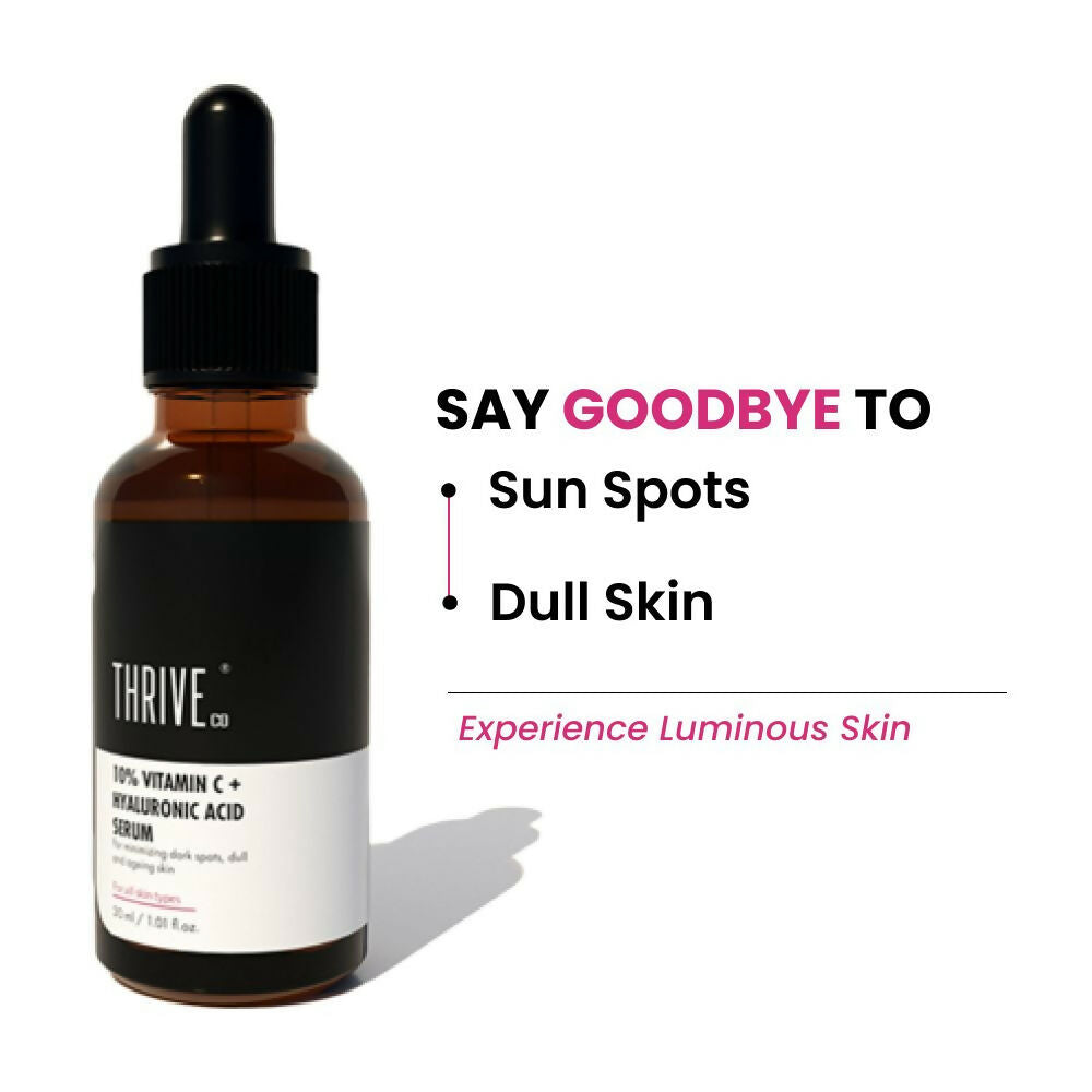 Thriveco 10% Vitamin C+ Hyaluronic Acid Serum | Swadesiicart