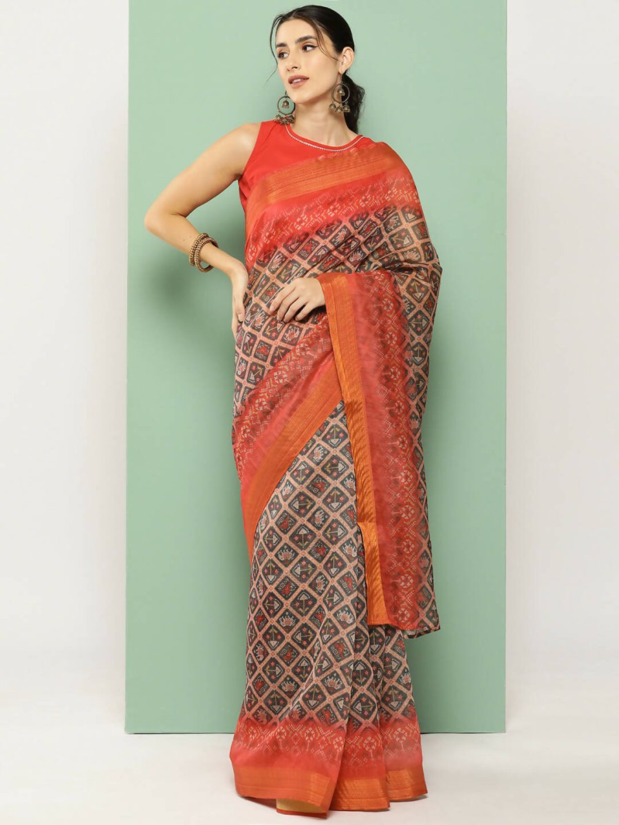 Ahalyaa Women's Traditional wear Saree - Green | Swadesiicart