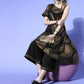 Ahalyaa Women Black Colour Crepe Printed Top Palazzo Set | Swadesiicart