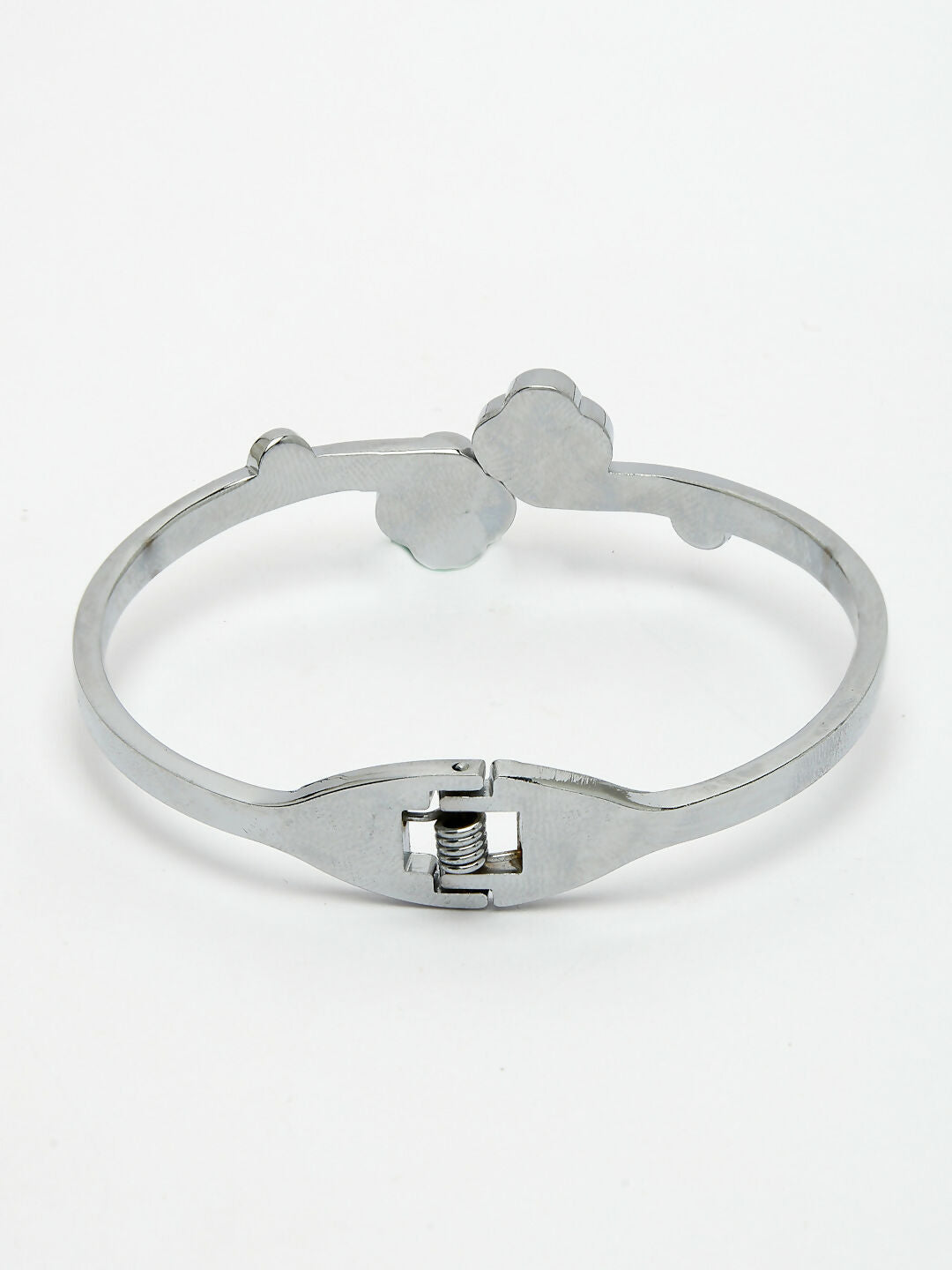 NVR Women's Silver-Plated Cuff Bracelet - Swadesiicart