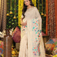 Shree Shyam Fashion Linen Cotton Cream Saree