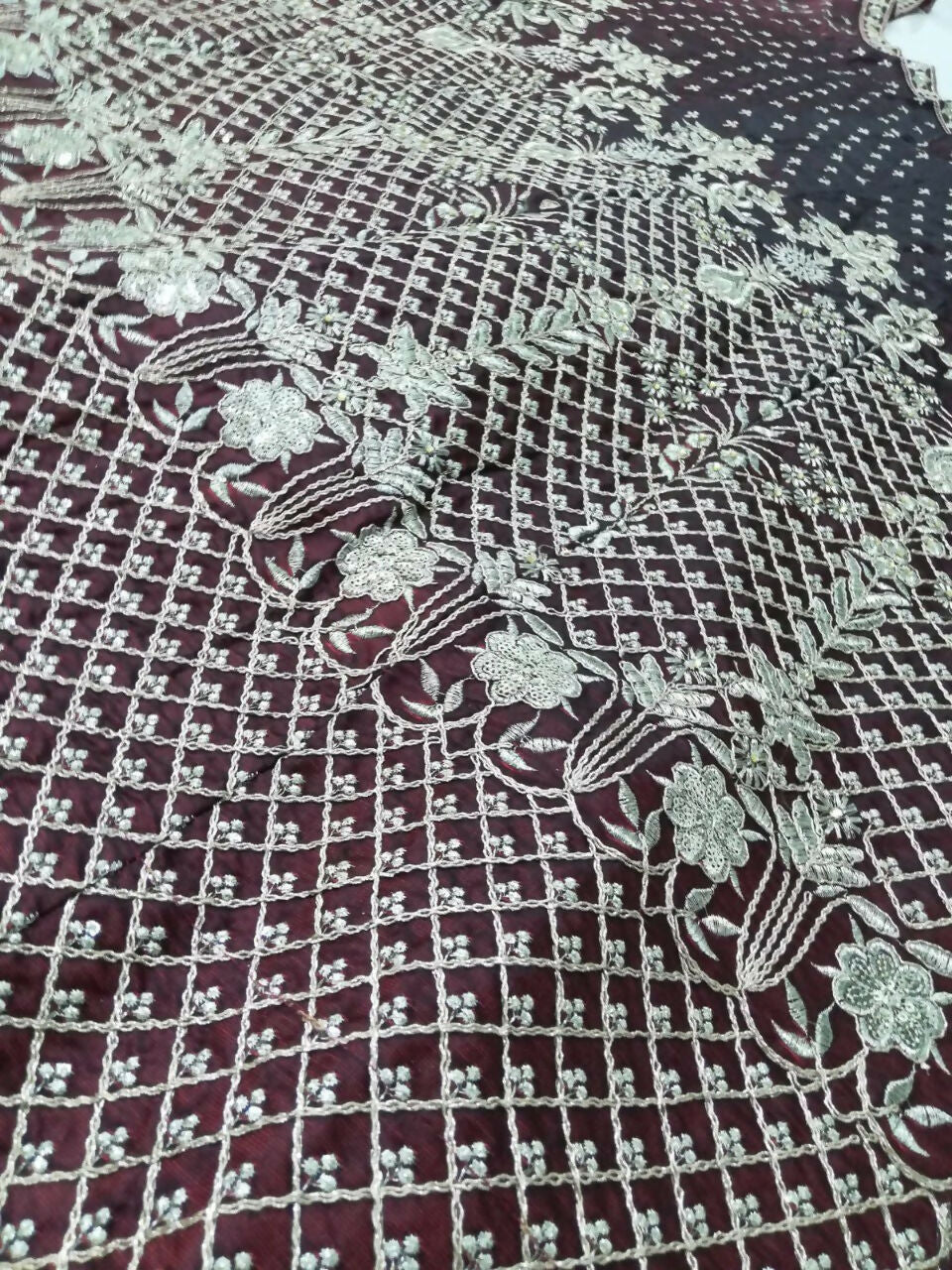 Jyoti Fashion Gorgeous Maroon Taffeta Satin Silk Sequins with Zari Thread & Coding Dori Embroidery Lehenga Choli with Dupatta | Swadesiicart