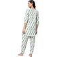 Anubhutee Women's Straight Regular Printed White Night Suit | Swadesiicart