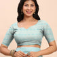 Shree Shyam Fashion Linen Cotton Sky Blue Saree