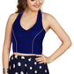 Aastha Fashion Women's Women's Blue Velvet Solid Readymade Blouse