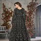 Anaita Black Embroidered Net Stitched Anarkali suit